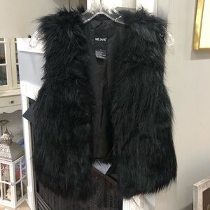 NEW Me Jane Faux Shaggy Fur Vest Top